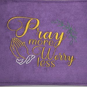 Pray More Worry LESS! Kneeling Cushion! Also available In Blu…